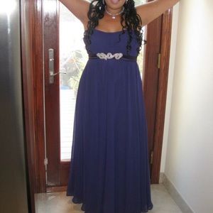 Purple prom dress size 12 tag says 14 bridesmaid